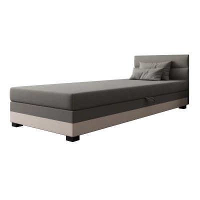 Jednolôžková čalúnená posteľ 120x195 NALINDA 2 - svetlo šedá / ecru