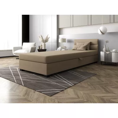 Jednolôžková čalúnená posteľ 100x195 NALINDA 2 - hnedá