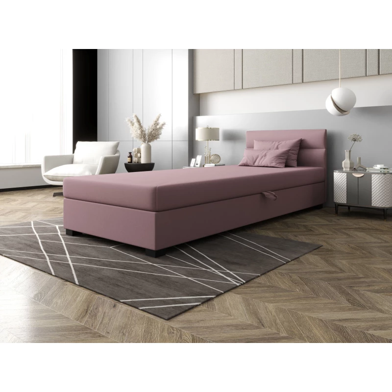 Jednolôžková čalúnená posteľ 80x195 NALINDA 2 - ružová