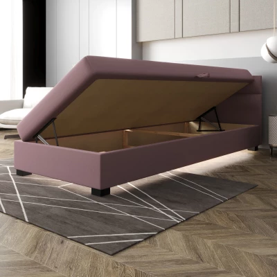 Jednolôžková čalúnená posteľ 120x195 NALINDA 2 - modrošedá