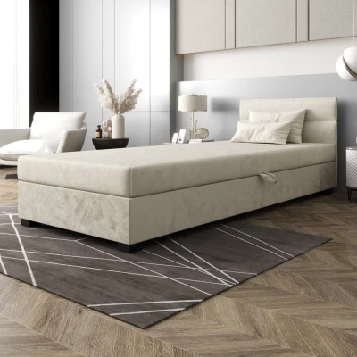 Jednolôžková čalúnená posteľ 100x195 NALINDA 2 - ecru