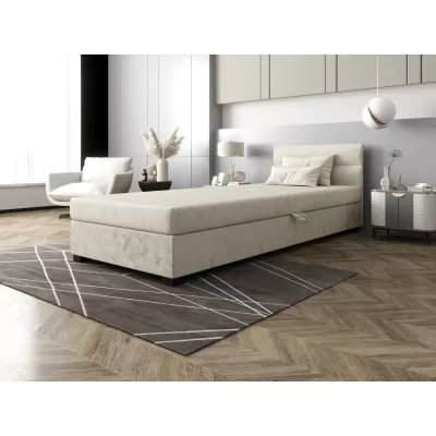 Jednolôžková čalúnená posteľ 100x195 NALINDA 2 - ecru