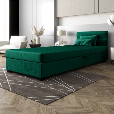 Jednolôžková čalúnená posteľ 100x195 NALINDA 2 - zelená