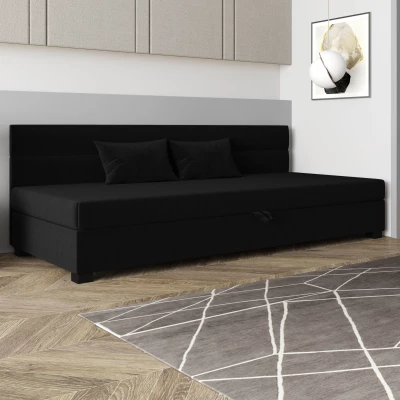 Jednolôžková čalúnená posteľ 110x195 NALINDA BIZ 1 - čierna