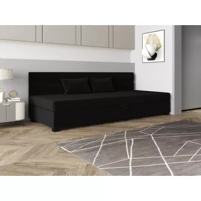 Jednolôžková čalúnená posteľ 120x195 NALINDA BIZ 1 - čierna