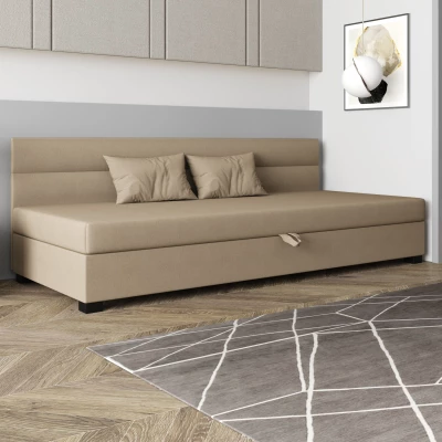 Jednolôžková čalúnená posteľ 80x195 NALINDA BIZ 1 - hnedá