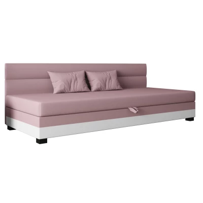 Jednolôžková čalúnená posteľ 120x195 NALINDA BIZ 1 - ružová / biela