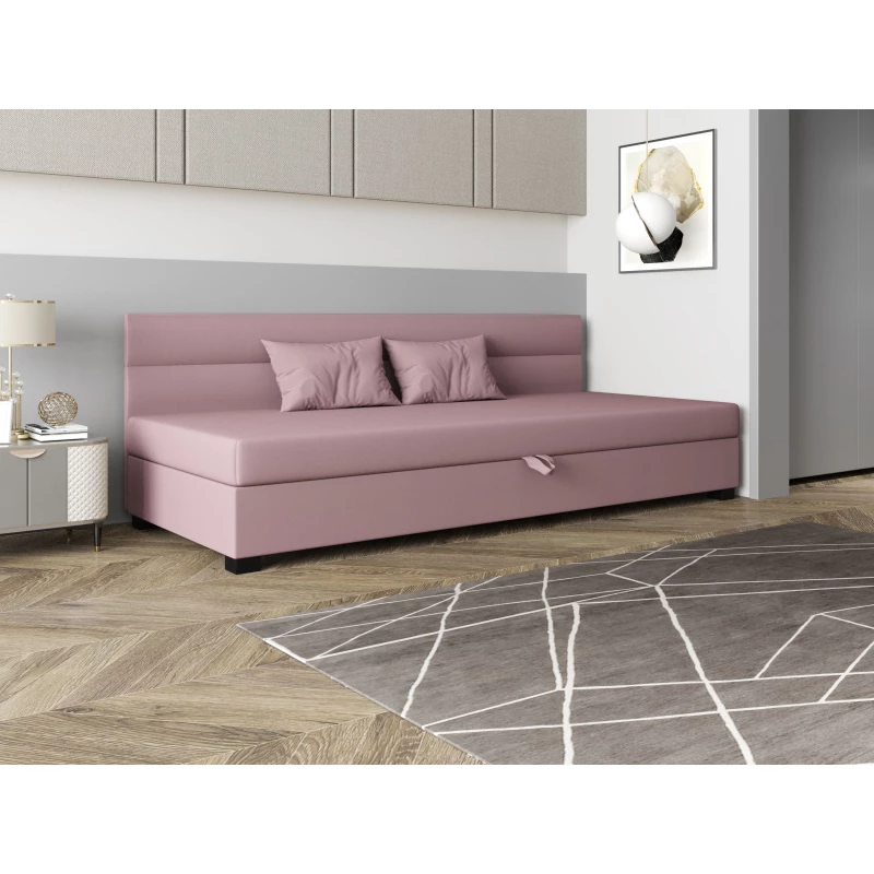 Jednolôžková čalúnená posteľ 100x195 NALINDA BIZ 1 - ružová