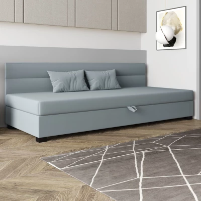 Jednolôžková čalúnená posteľ 100x195 NALINDA BIZ 1 - modrošedá