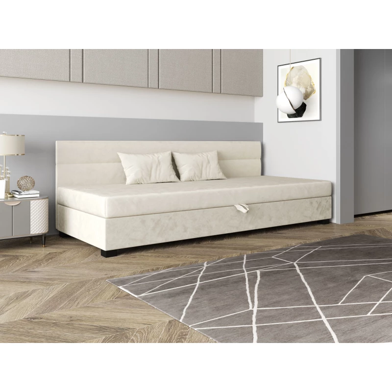 Jednolôžková čalúnená posteľ 90x195 NALINDA BIZ 1 - ecru