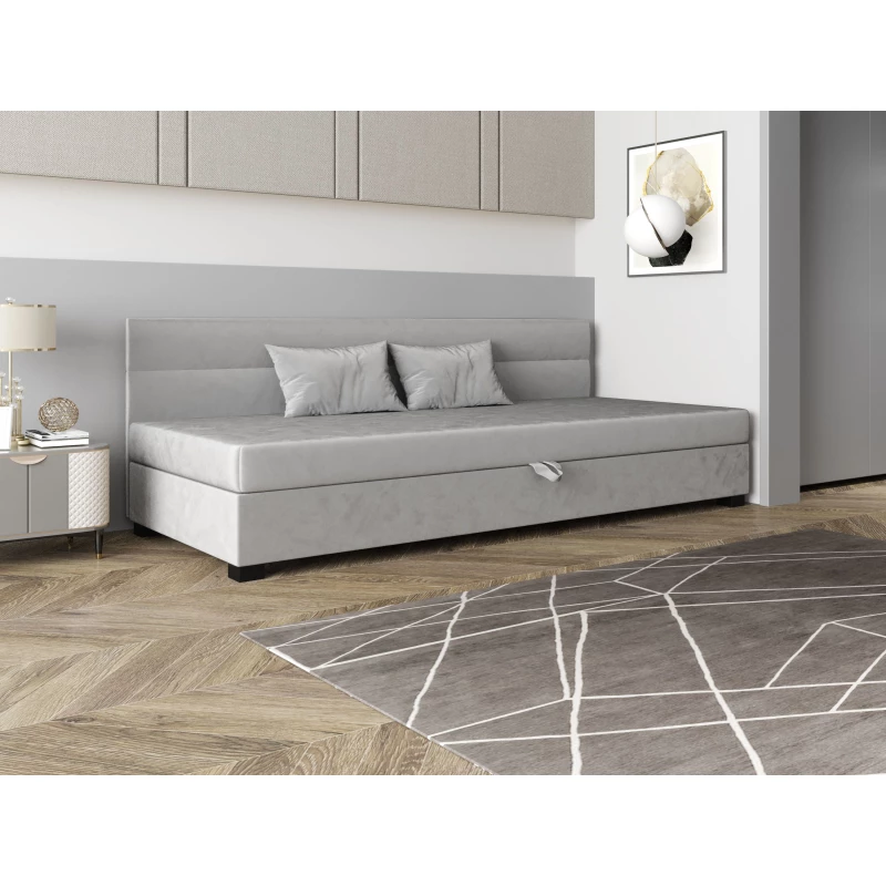 Jednolôžková čalúnená posteľ 120x195 NALINDA BIZ 1 - svetlo šedá
