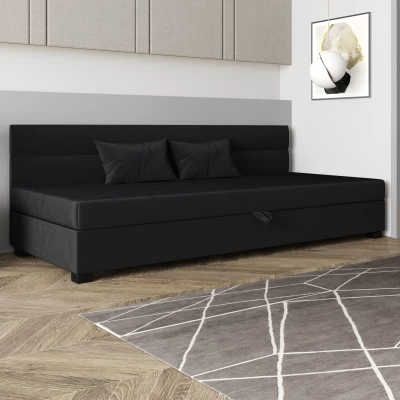 Jednolôžková čalúnená posteľ 90x195 NALINDA BIZ 1 - grafitová