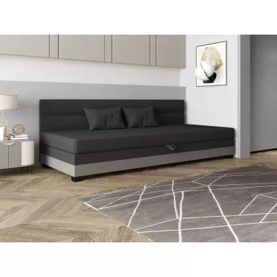 Jednolôžková čalúnená posteľ 80x195 NALINDA BIZ 2 - šedá / svetlo šedá