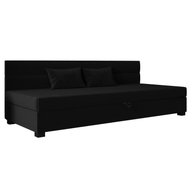 Jednolôžková čalúnená posteľ 120x195 NALINDA BIZ 2 - čierna