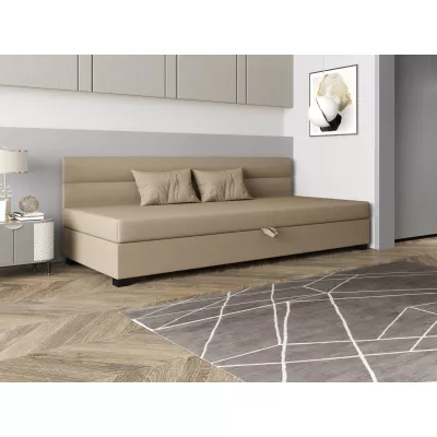 Jednolôžková čalúnená posteľ 90x195 NALINDA BIZ 2 - hnedá