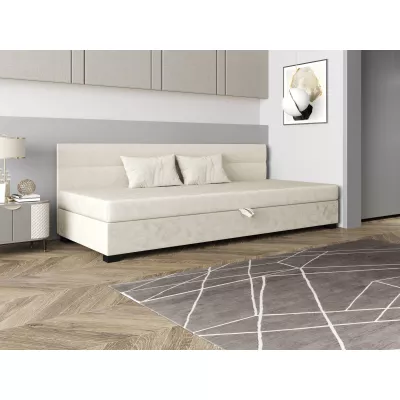 Jednolôžková čalúnená posteľ 100x195 NALINDA BIZ 2 - ecru