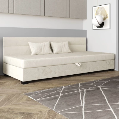 Jednolôžková čalúnená posteľ 120x195 NALINDA BIZ 2 - ecru