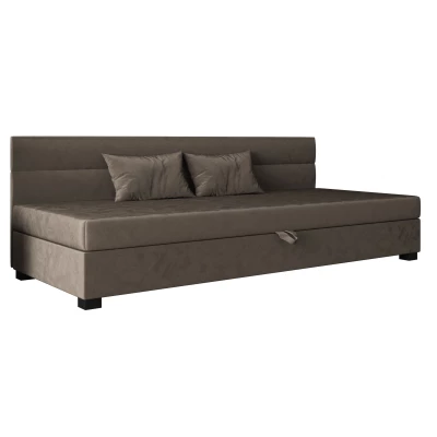 Jednolôžková čalúnená posteľ 80x195 NALINDA BIZ 2 - tmavo hnedá