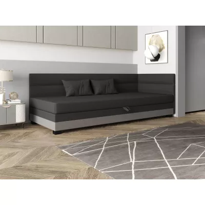 Jednolôžková čalúnená posteľ 80x195 NALINDA PLUS 1 - šedá / svetlo šedá