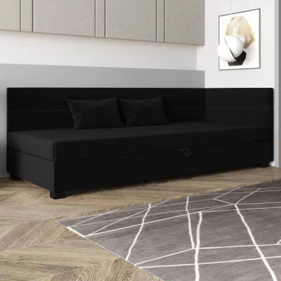 Jednolôžková čalúnená posteľ 100x195 NALINDA PLUS 1 - čierna