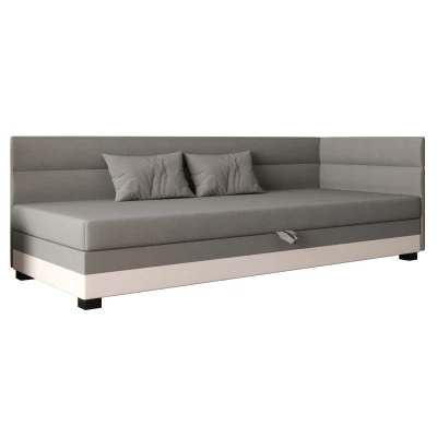 Jednolôžková čalúnená posteľ 120x195 NALINDA PLUS 1 - svetlo šedá / ecru