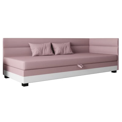 Jednolôžková čalúnená posteľ 100x195 NALINDA PLUS 1 - ružová / biela