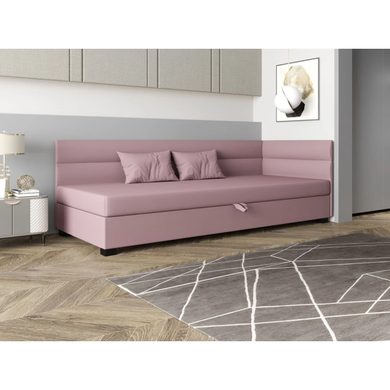 Jednolôžková čalúnená posteľ 100x195 NALINDA PLUS 1 - ružová