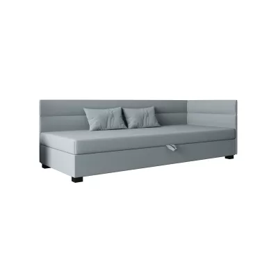 Jednolôžková čalúnená posteľ 110x195 NALINDA PLUS 1 - modrošedá