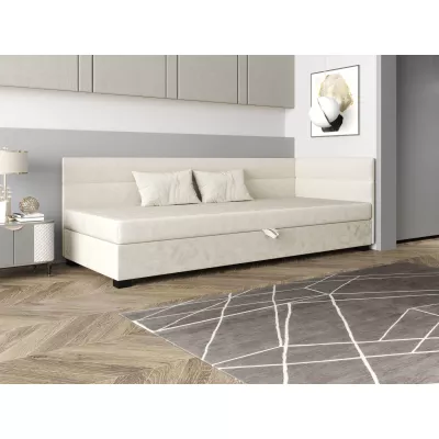 Jednolôžková čalúnená posteľ 80x195 NALINDA PLUS 1 - ecru
