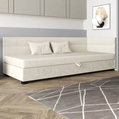 Jednolôžková čalúnená posteľ 120x195 NALINDA PLUS 1 - ecru