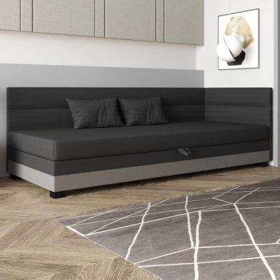 Jednolôžková čalúnená posteľ 80x195 NALINDA PLUS 2 - šedá / svetlo šedá