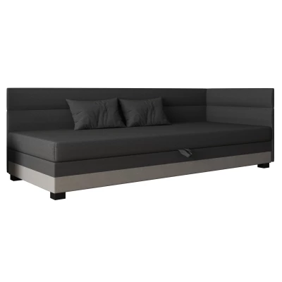 Jednolôžková čalúnená posteľ 110x195 NALINDA PLUS 2 - šedá / svetlo šedá