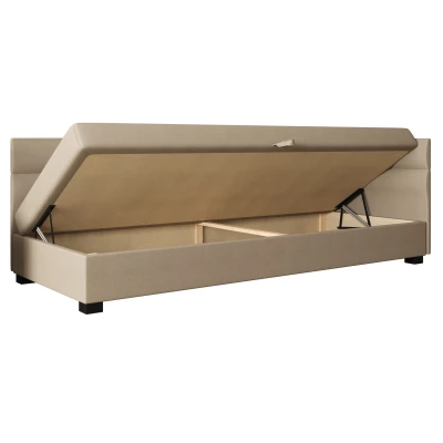 Jednolôžková čalúnená posteľ 80x195 NALINDA PLUS 2 - čierna