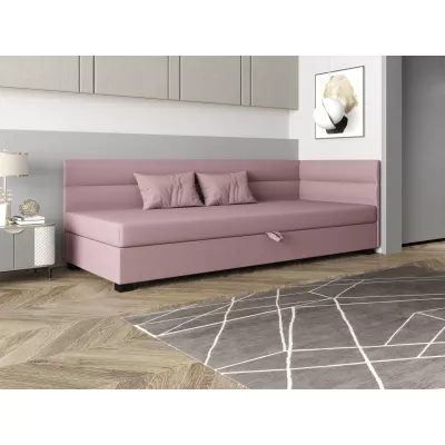 Jednolôžková čalúnená posteľ 100x195 NALINDA PLUS 2 - ružová