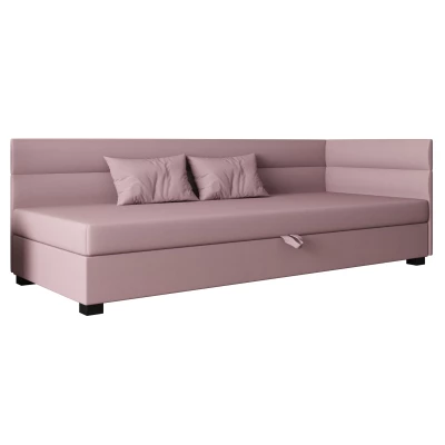 Jednolôžková čalúnená posteľ 110x195 NALINDA PLUS 2 - ružová