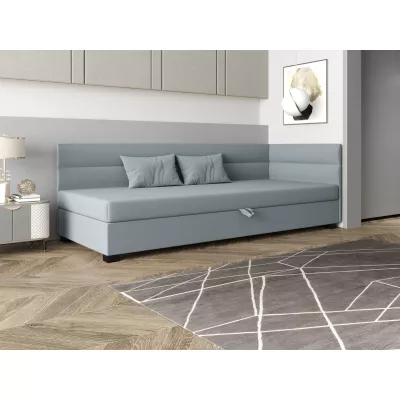 Jednolôžková čalúnená posteľ 110x195 NALINDA PLUS 2 - modrošedá