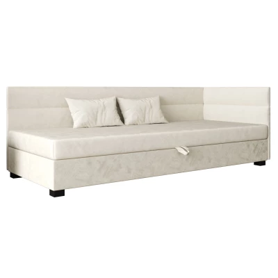 Jednolôžková čalúnená posteľ 80x195 NALINDA PLUS 2 - ecru