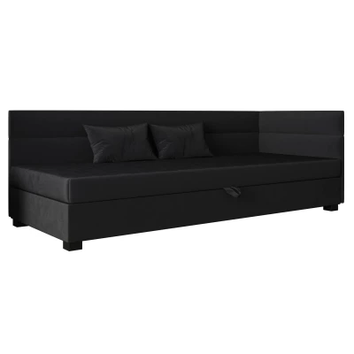 Jednolôžková čalúnená posteľ 90x195 NALINDA PLUS 2 - grafitová