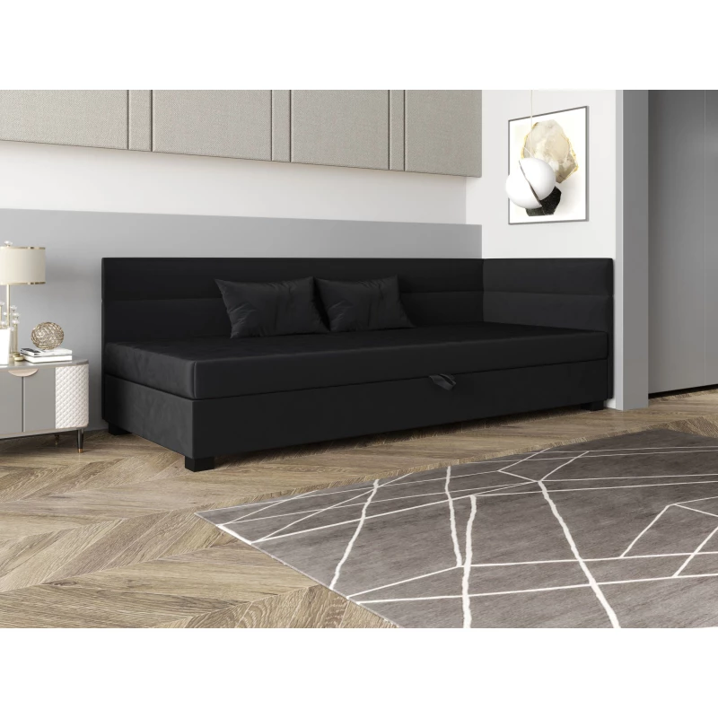 Jednolôžková čalúnená posteľ 120x195 NALINDA PLUS 2 - grafitová