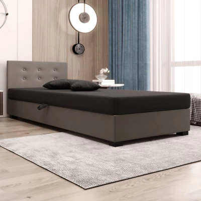 Jednolôžková posteľ 110x195 AJKA 1 - šedá / svetlo šedá