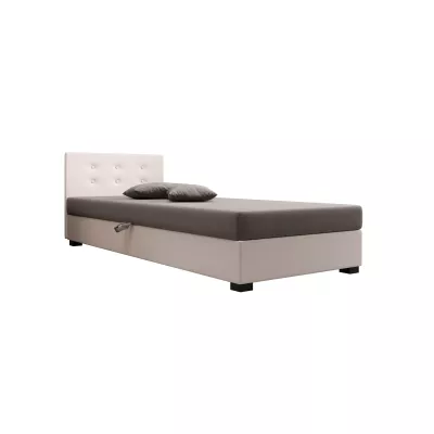 Jednolôžková posteľ 90x195 AJKA 1 - svetlo šedá / ecru