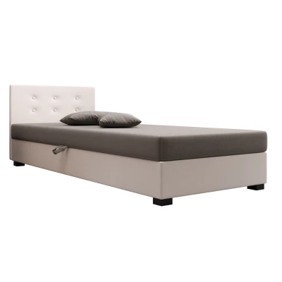 Jednolôžková posteľ 120x195 AJKA 1 - svetlo šedá / ecru