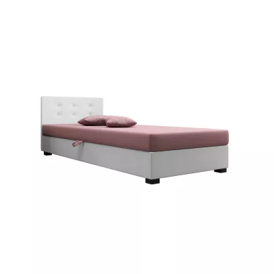 Jednolôžková posteľ 100x195 AJKA 1 - ružová / biela