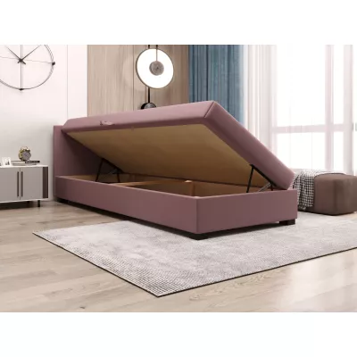 Jednolôžková posteľ 100x195 AJKA 1 - ružová / biela