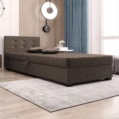 Jednolôžková posteľ 90x195 AJKA 1 - tmavo hnedá