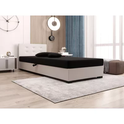 Jednolôžková posteľ 80x195 AJKA 2 - čierna / ecru