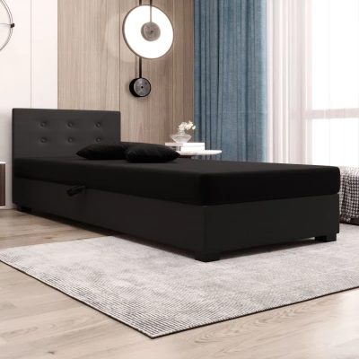 Jednolôžková posteľ 80x195 AJKA 2 - čierna / šedá