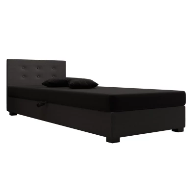 Jednolôžková posteľ 100x195 AJKA 2 - čierna / šedá