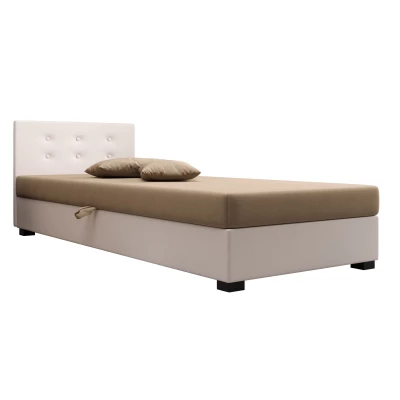 Jednolôžková posteľ 90x195 AJKA 2 - hnedá / ecru