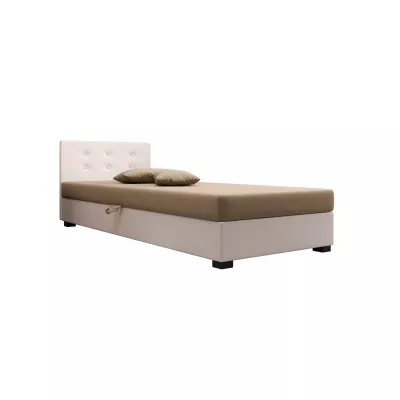 Jednolôžková posteľ 90x195 AJKA 2 - hnedá / ecru